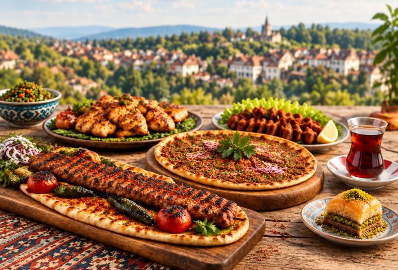 TÃ¼rkische SpezialitÃ¤ten auf einem Tisch
