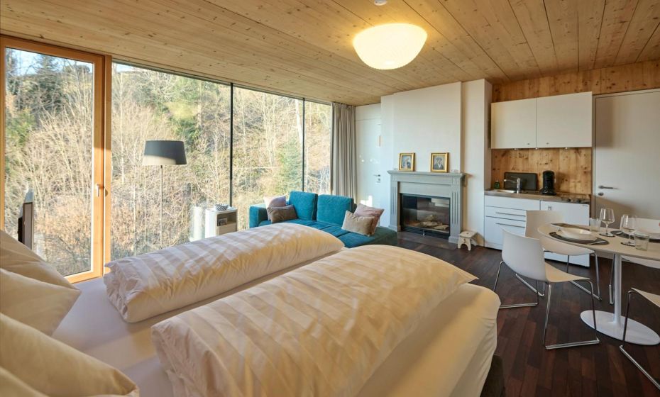 Design Apartment mit Panoramafenster & Naturblick - KLIMATISIERT