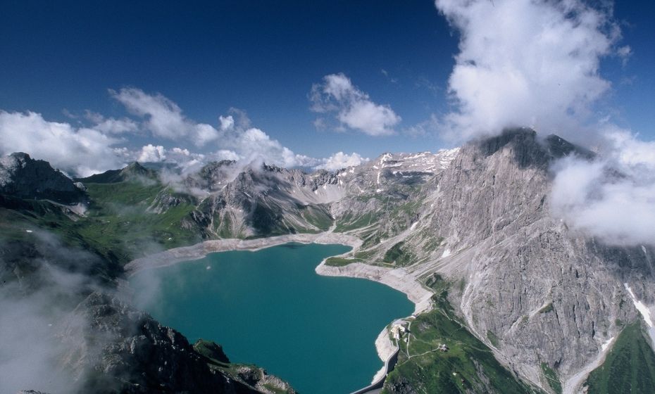 Lünersee von oben Lünersee von oben
