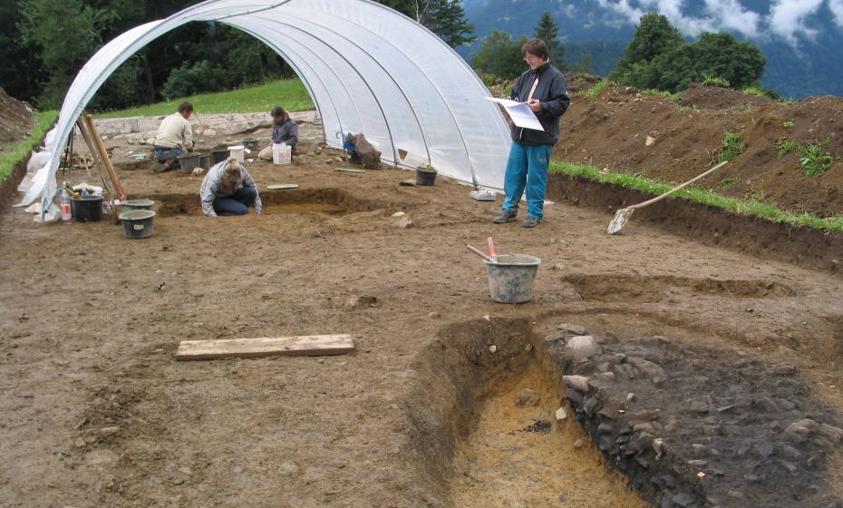 Prof. Dr. Rüdiger Krause und Mitarbeiter, Institut für Archäologische Wissenschaften der Goethe-Universität Frankfurt am Main - Prof. Dr. Rüdiger Krause, Montafon-Projekt der Goethe-Universität Frankfurt am Main Bodaweg