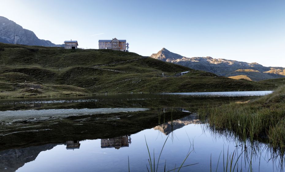 Neue Heilbronner Hütte und Scheidsee Neue Heilbronner Hütte und Scheidsee