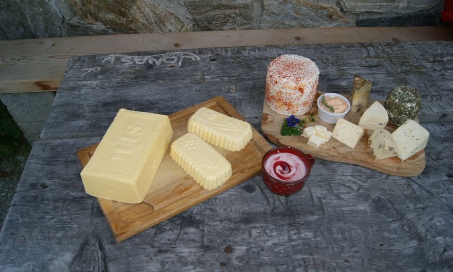 Milchprodukte der Alpe Garnera