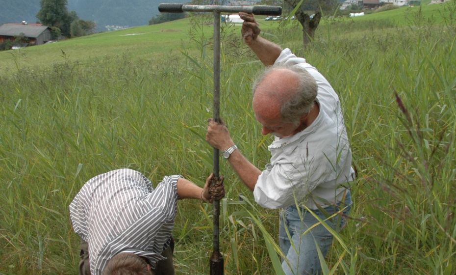 Prof. Dr. Rüdiger Krause und Mitarbeiter, Institut für Archäologische Wissenschaften der Goethe-Universität Frankfurt am Main - Prof. Dr. Rüdiger Krause, Montafon-Projekt der Goethe-Universität Frankfurt am Main Ausmessungen Tschuga Moor