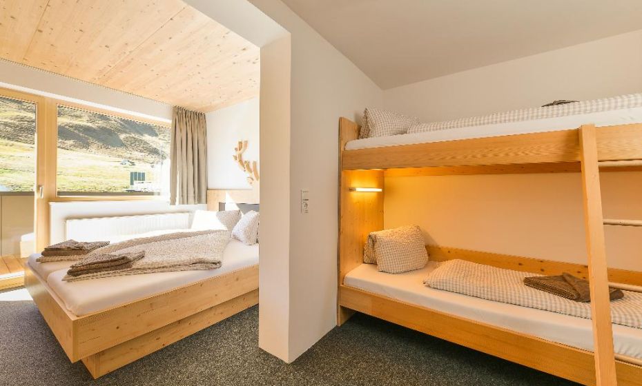 Schlafzimmer im Berghof Golm Schlafzimmer im Berghof Golm