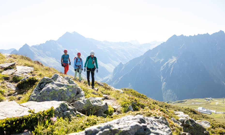Zustieg zum VAUDE Klettersteig Gargellner Köpfe Zustieg zum VAUDE Klettersteig Gargellner Köpfe