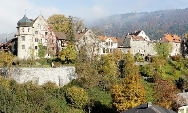 Die Oberstadt von Bregenz vom Kapuzinerkloster aus gesehen