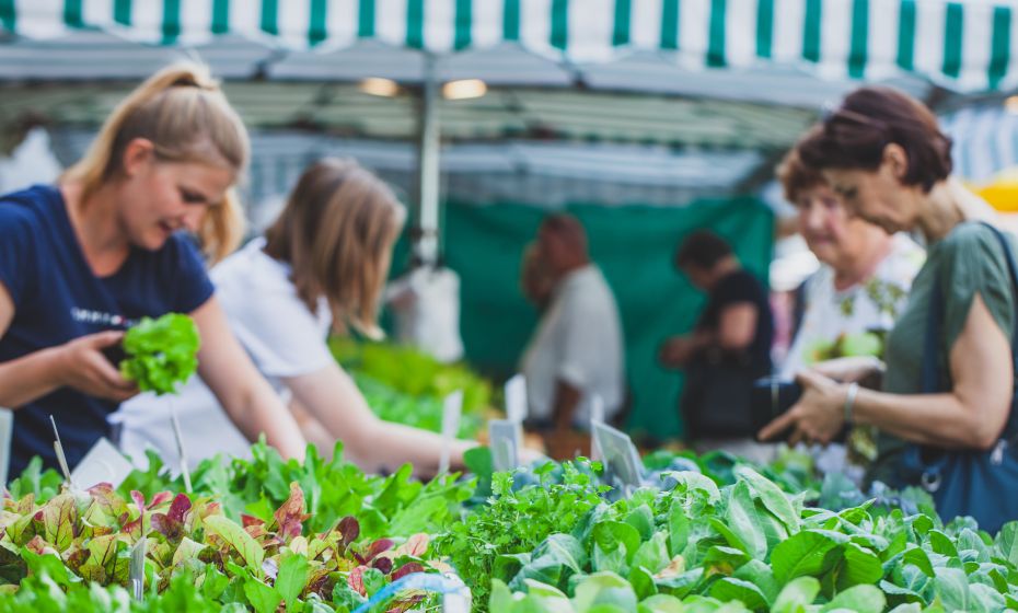 Wochenmarkt in der Neustadt Sommer 2019