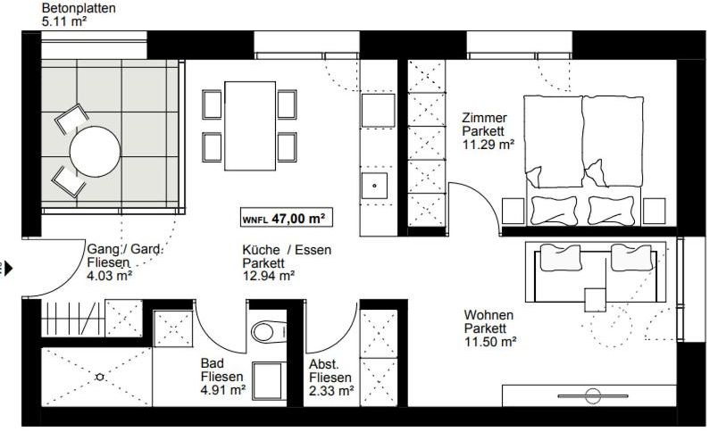 Neu erstellte Wohnung mit Balkon in Hard
