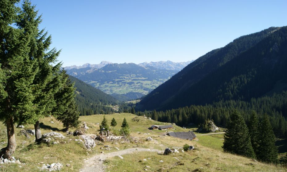 auf dem Weg zur unteren Sporaalpe