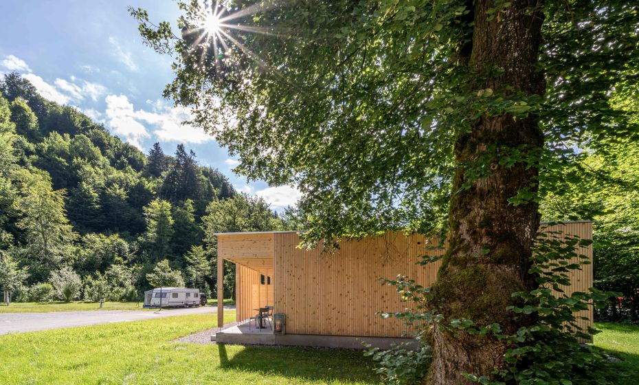 Apartments am Camping Dornbirn, AuÃenbereich Â© Dornbirner Seilbahn AG