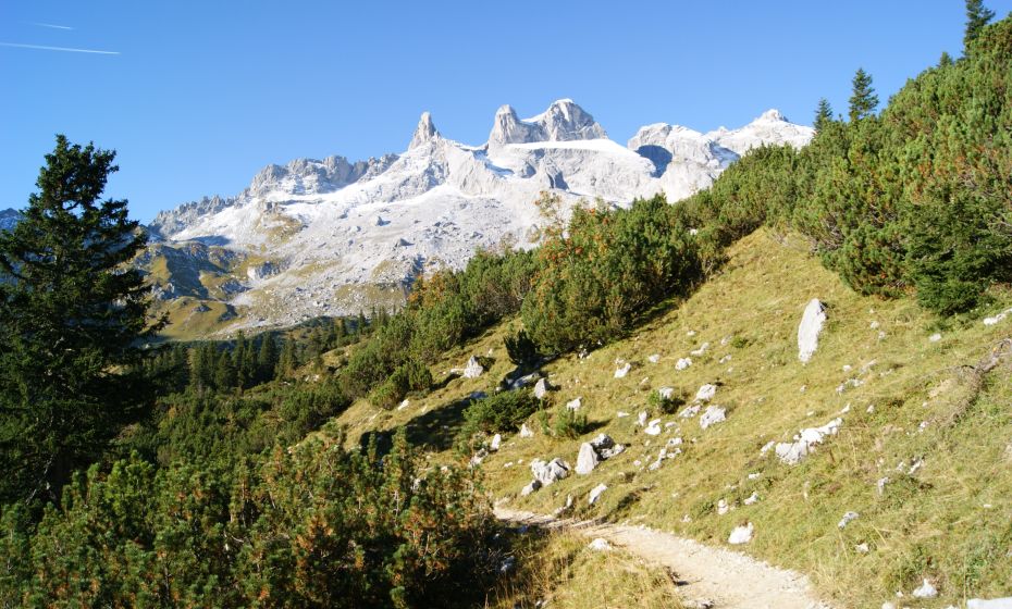 Blick auf die Drei TÃ¼rme im RÃ¤tikon