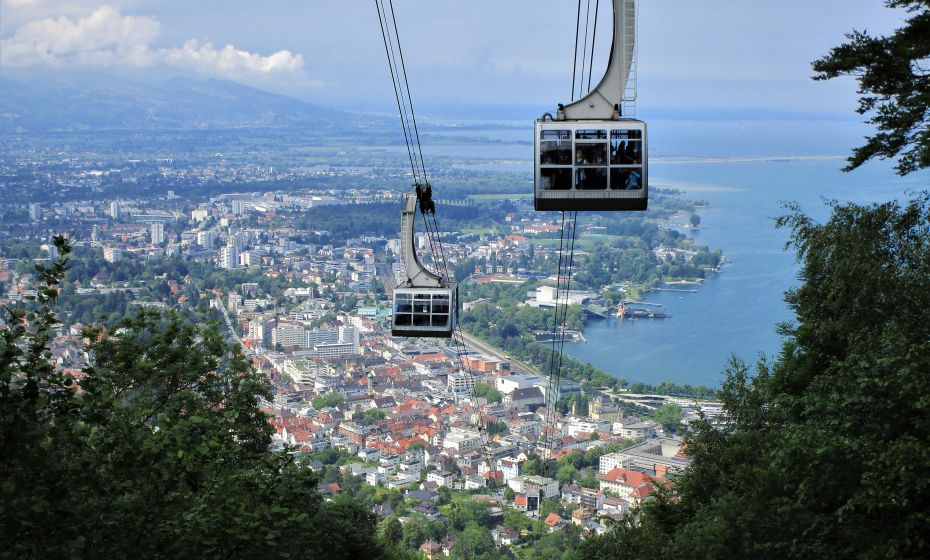 Schon wieder ein atemberaubender Blick auf Bregenz und das Bodenseeufer