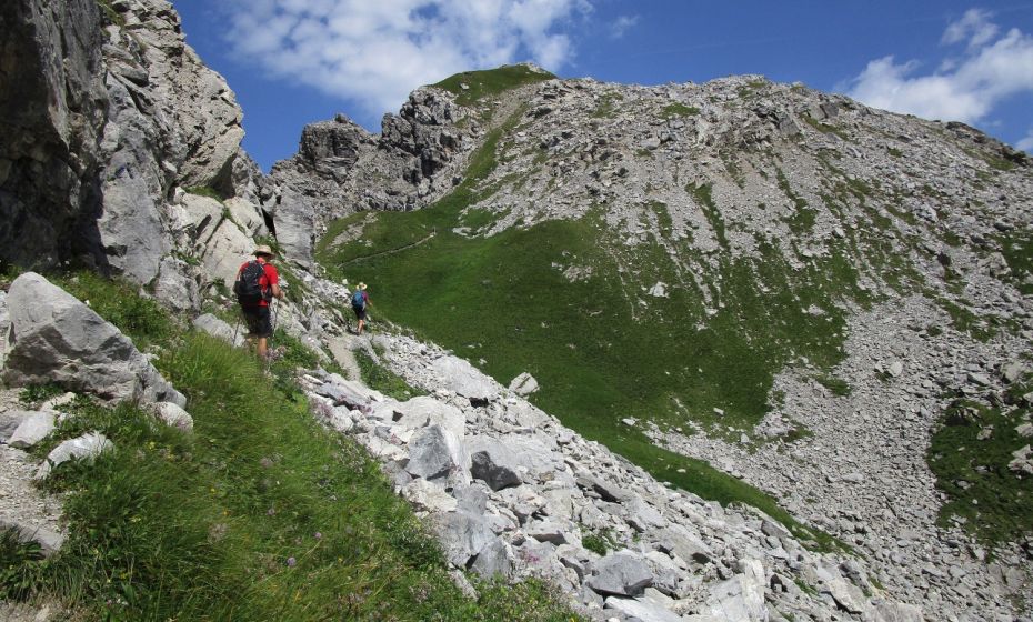 Nun bekommt der Steig schon hochalpinen Charakter