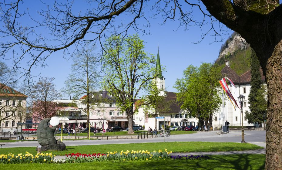 Schlossplatz Frühling Hohenems Schlossplatz Frühling Hohenems