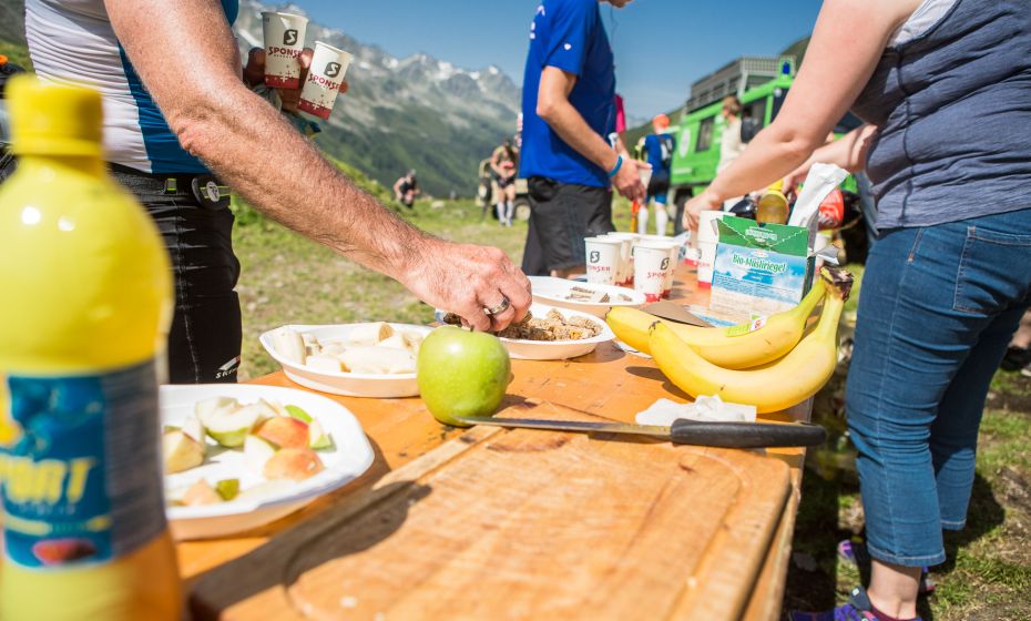 Verpflegungsstation auf der Strecke
