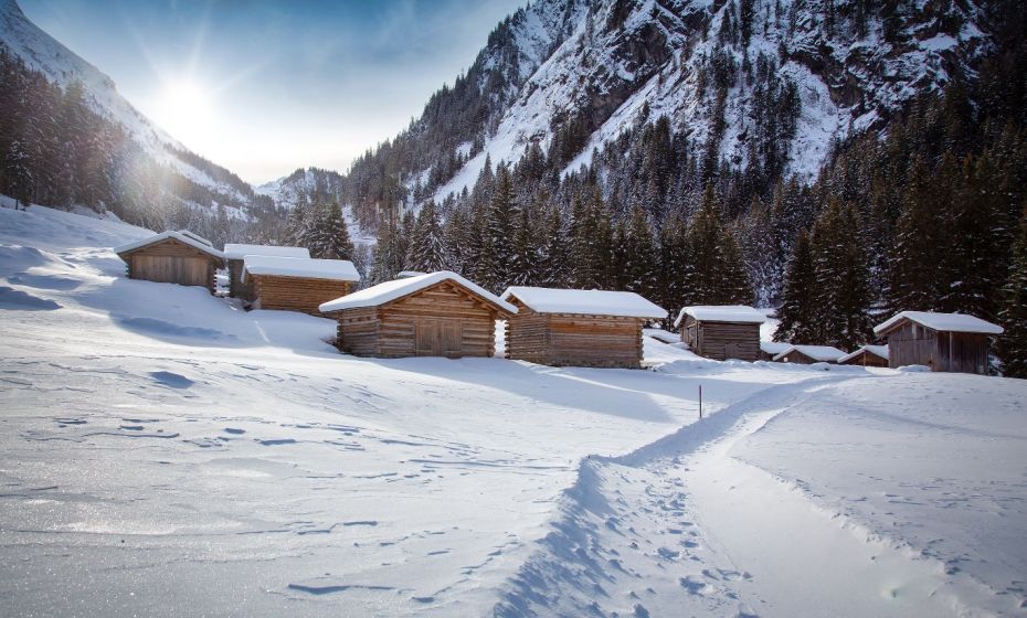 Winterlandschaft Partenen