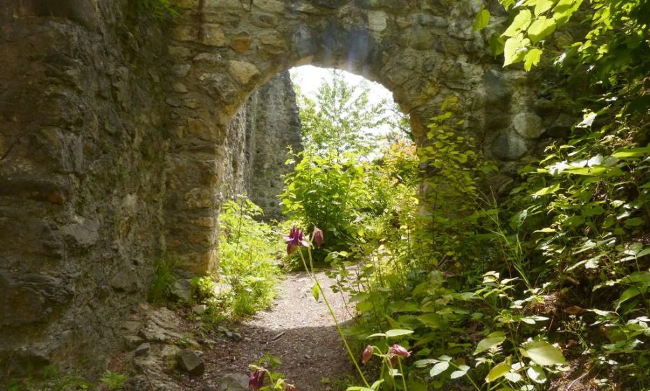 Blick von Torhalle in den Keller des Palas