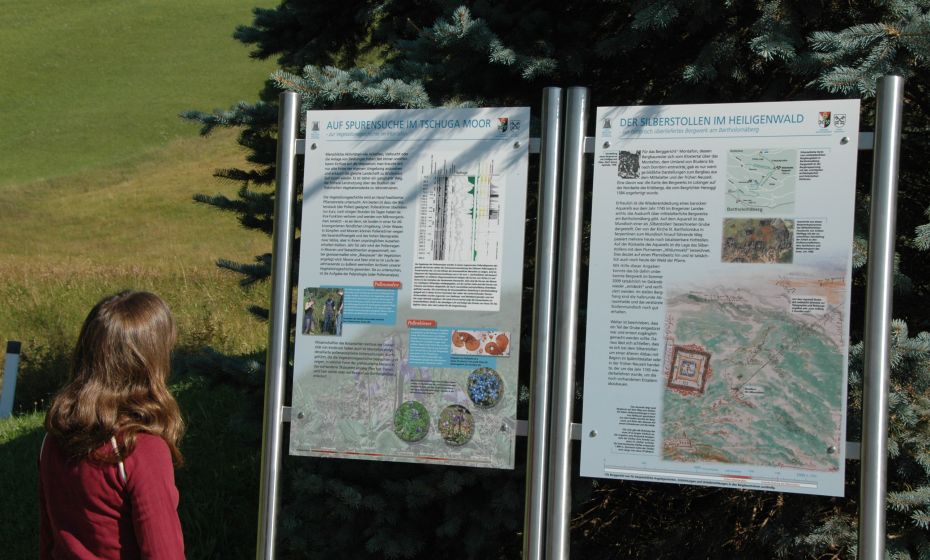 Prof. Dr. Rüdiger Krause und Mitarbeiter, Institut für Archäologische Wissenschaften der Goethe-Universität Frankfurt am Main - Prof. Dr. Rüdiger Krause, Montafon-Projekt der Goethe-Universität Frankfurt am Main Bergknappenweg Tafeln am Tschuga