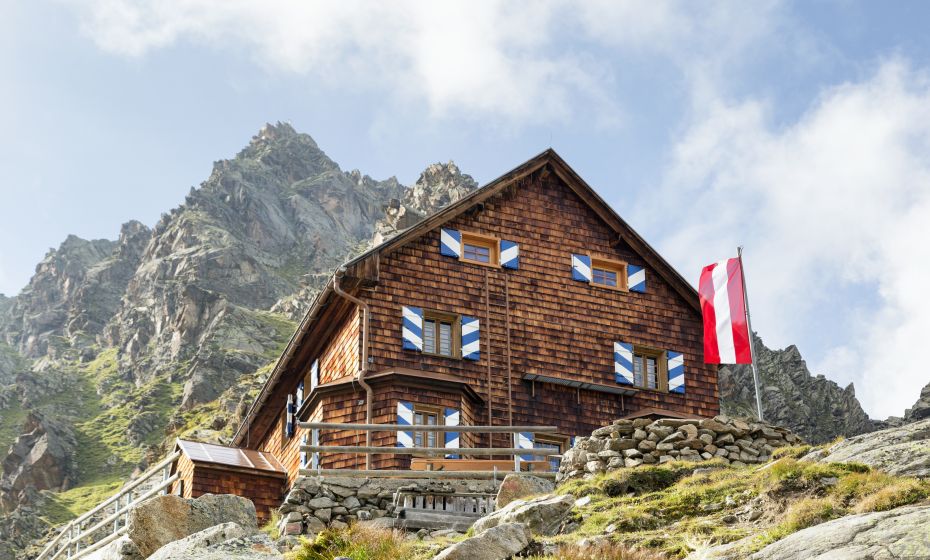 Saarbrücker Hütte mit kleinem Litzner Saarbrücker Hütte mit kleinem Litzner