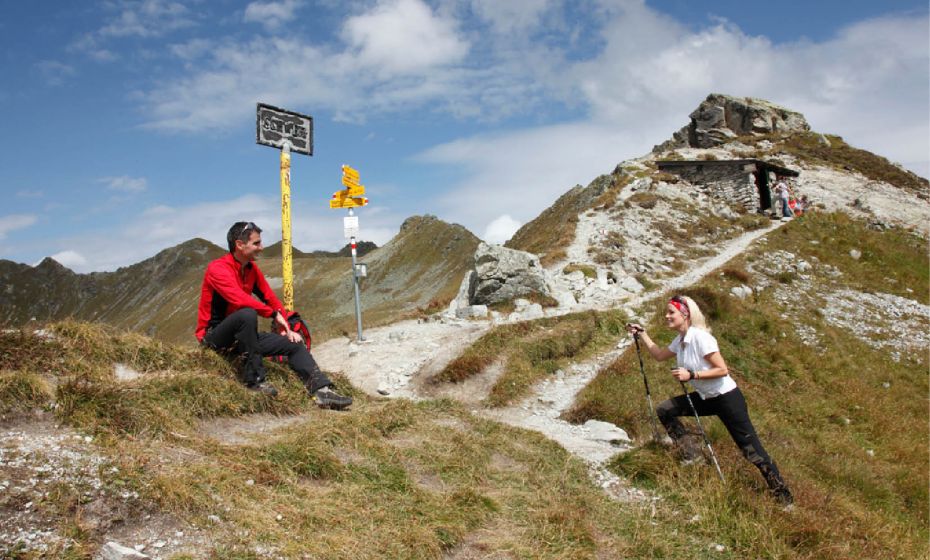 Am St. Antönier Joch - Grenzpunkt zur Schweiz Am St. Antönier Joch - Grenzpunkt zur Schweiz