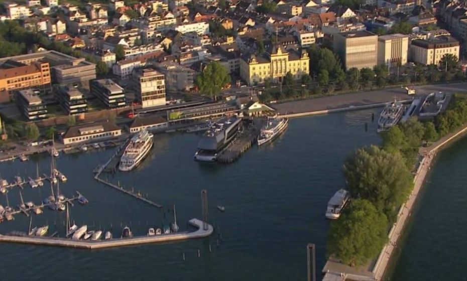 Der neue Bregenzer Hafen mit der SonnenkÃ¶nigin