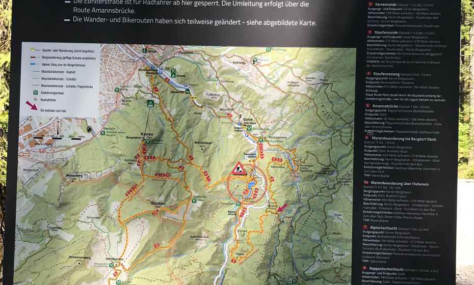 Radtour Dornbirn Gütle Kobelalpe baustelle-rappenloch Radtour Dornbirn Gütle Kobelalpe baustelle-rappenloch