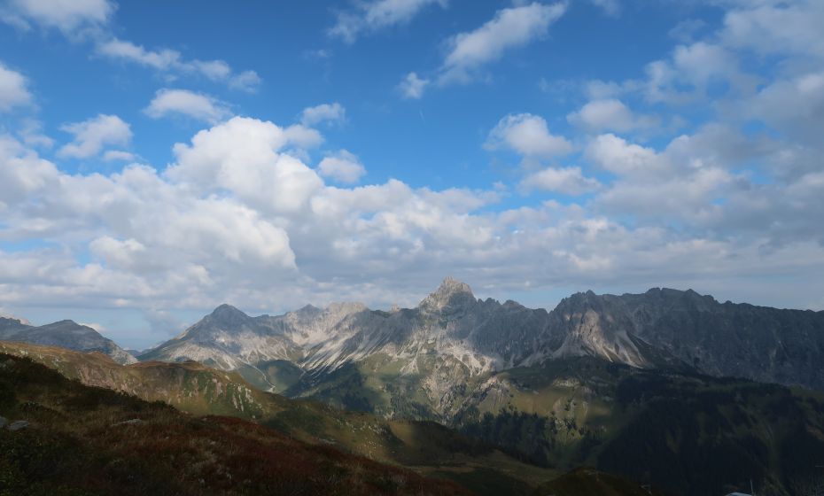 Blick vom Golmer Joch auf die Zimba