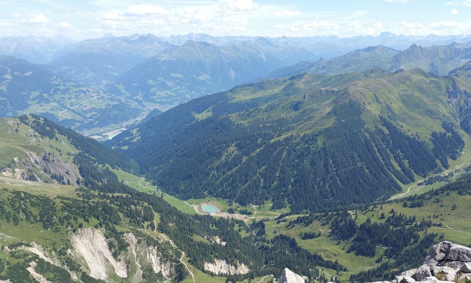 Blick vom Saulakopf ins Rellstal / Montafon Blick vom Saulakopf ins Rellstal / Montafon