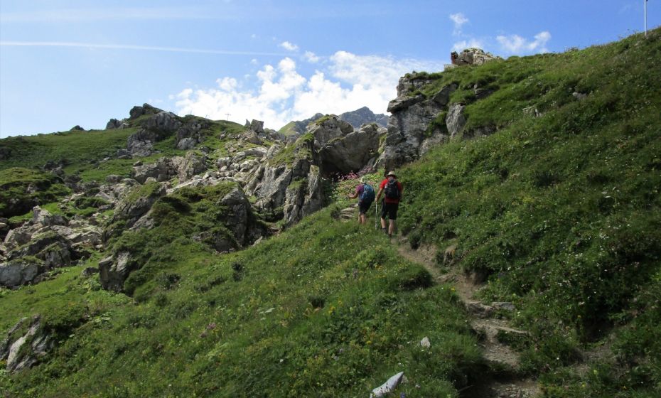 Erich Zucalli - www.guideservice.at Kurz vor dem Bettlerjoch wird das Gelände felsig
