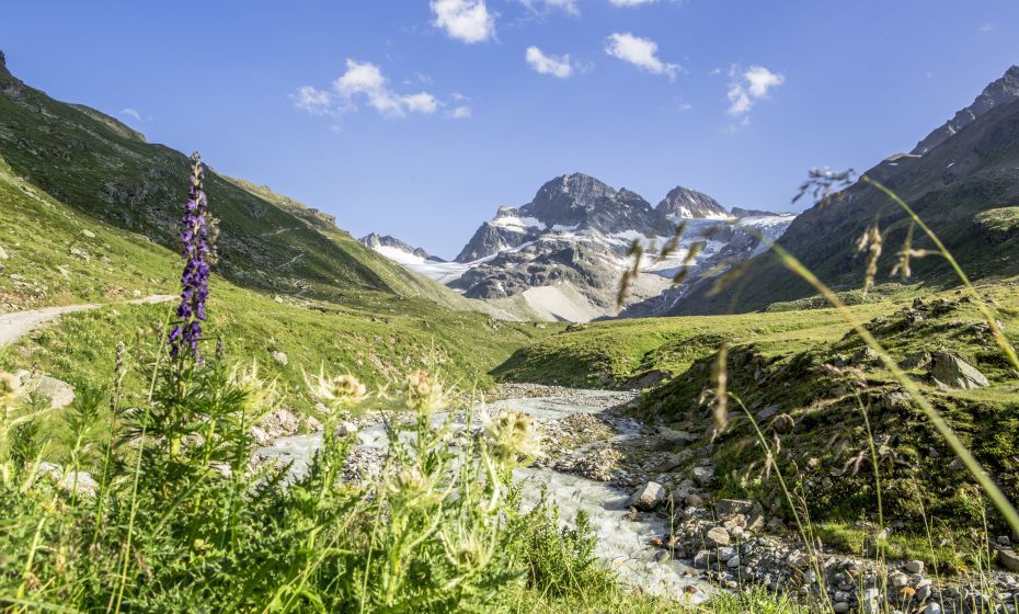 Wanderweg zur Wiesbadener Hütte Wanderweg zur Wiesbadener Hütte