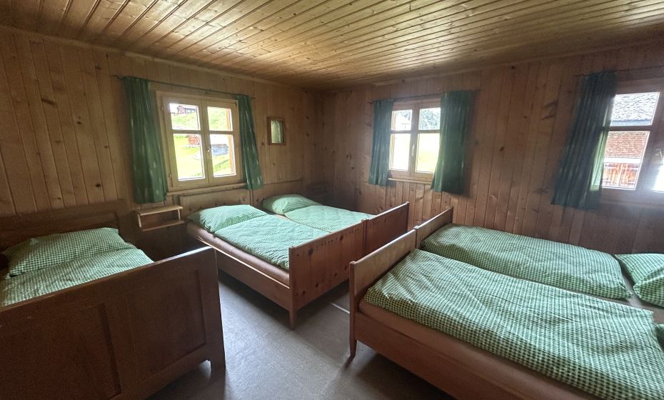 Berghaus Mattajoch, Zimmer