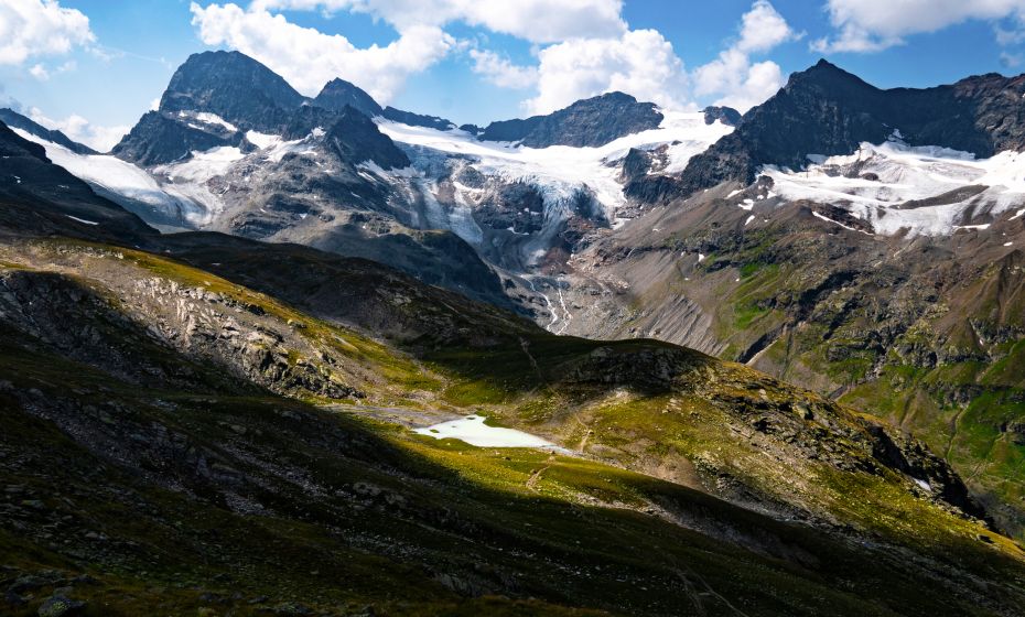 Ochsentaler Gletscher mit dem Piz Buin