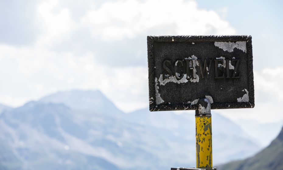Grenzschild auf dem Schmugglerpfad
