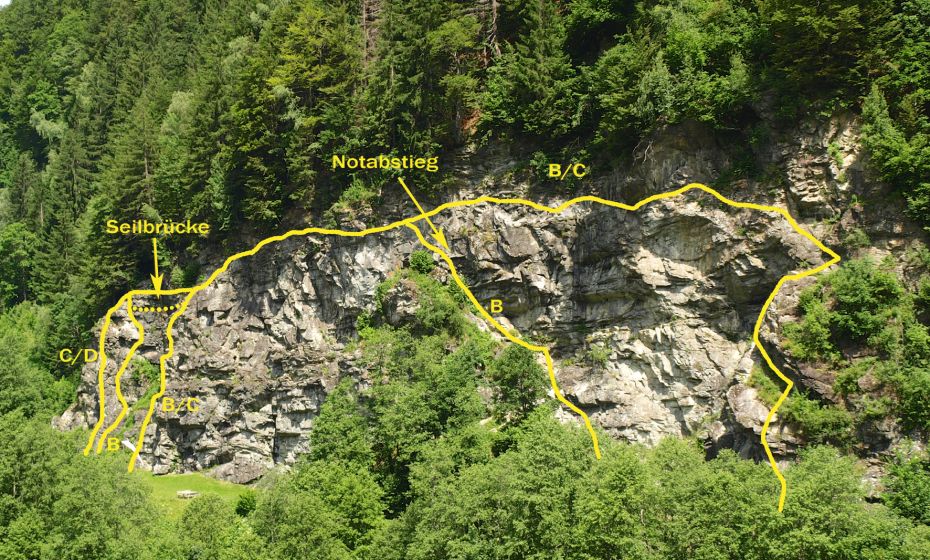 Klettersteig und Klettergarten Rifa Klettersteig und Klettergarten Rifa
