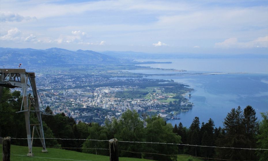 Erst mal die traumhafte Aussicht auf den Bodensee genieÃen