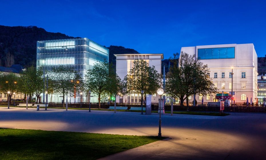 KUB, Landestheater und vorarlberg museum, Bregenzer Kulturmeile