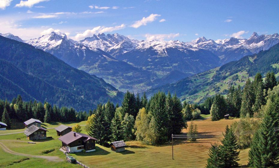 Blick vom Kristberg gegen Rätikon Blick vom Kristberg gegen Rätikon