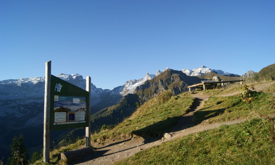 Gedenkstein oberhalb der Bergstation Grüneck Gedenkstein oberhalb der Bergstation Grüneck